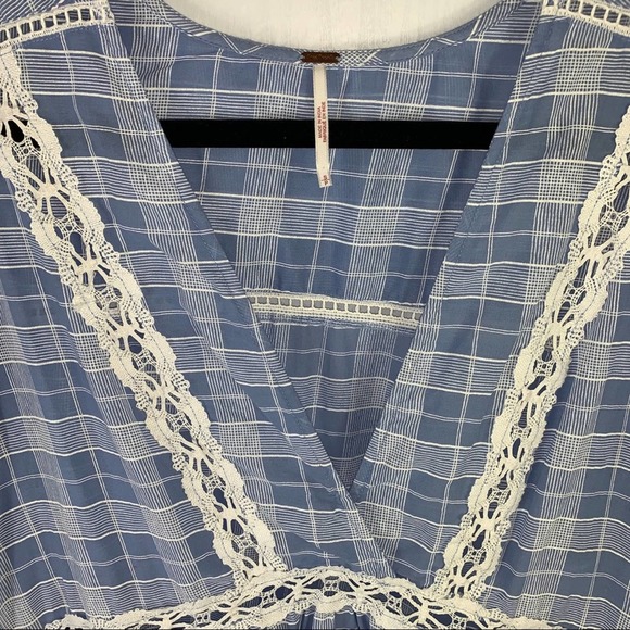 Free People Time Out Lace Trim Tunic Top sz S - Picture 4 of 6